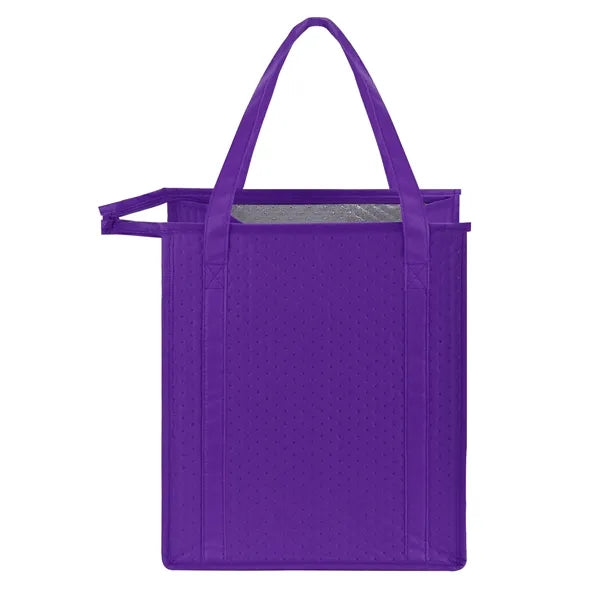 Insulated Grocery Cooler Tote Bag w/ Zipper Closure