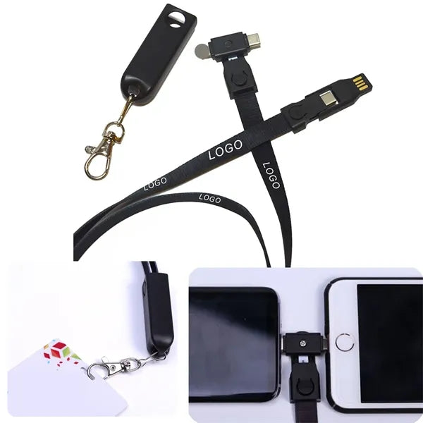 4 in 1 USB Lanyard Charging Cable