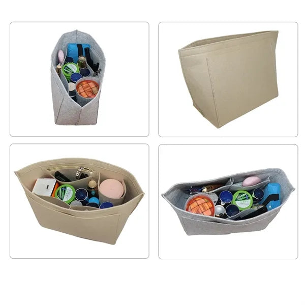Felt Cosmetic Bag Insert Organizer 28X25X17CM