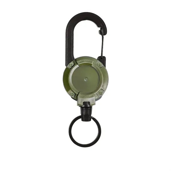 Multitool Carabiner Retractable Keychain Stainless Steel