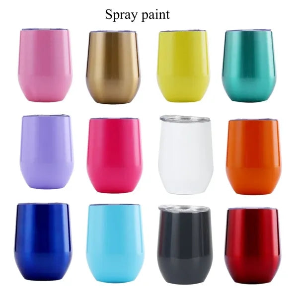 12oz Wine Tumbler with Lid