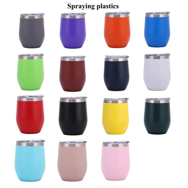 12oz Wine Tumbler with Lid