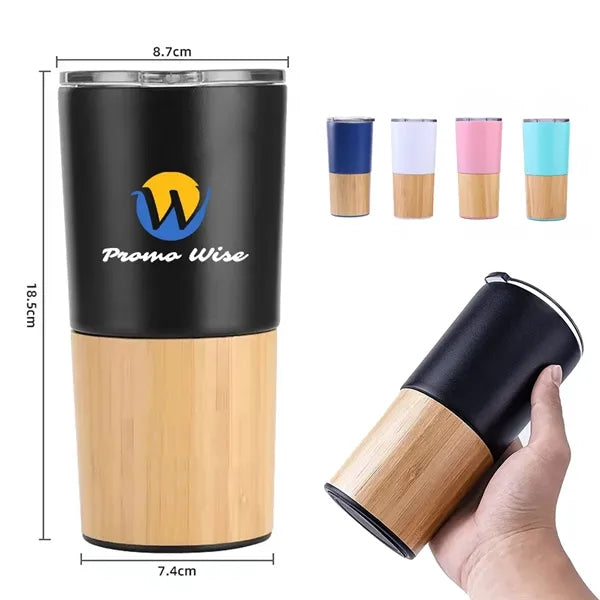 Lasered Logo Eco-friendly 20 Oz Bamboo Insulated Coffee Mug
