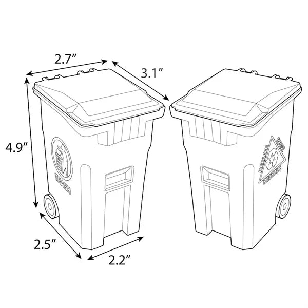 Trash Bin Pen Holder Tiny Recycle Can Set Pencil Cup Desktop