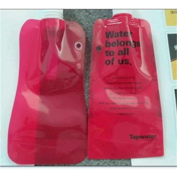 Plastic Sport Water Bag / PVC Collapsible Water Bottle
