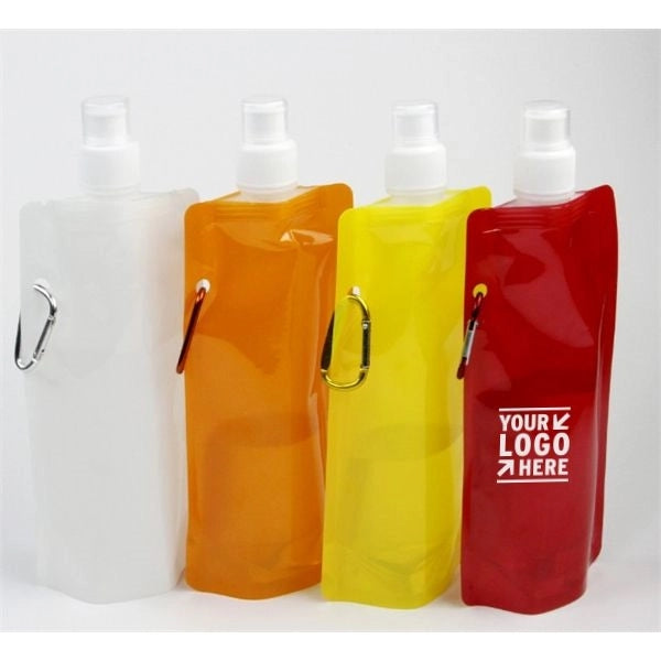 Plastic Sport Water Bag / PVC Collapsible Water Bottle