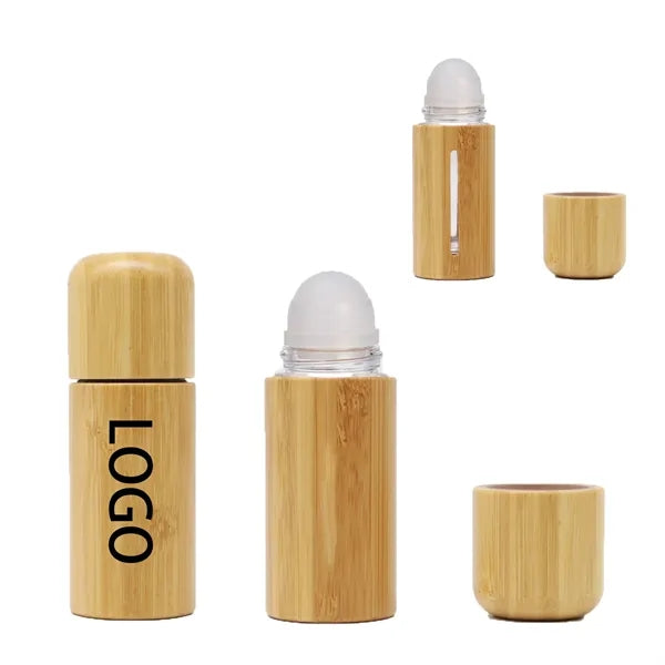 Roll on Bottles with Bamboo Shell Clear Glass Inner