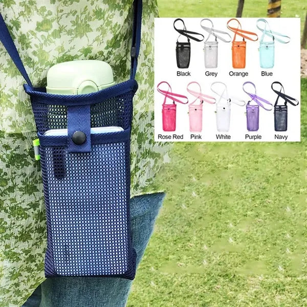 Water Bottle Carrier with Adjustable Strap