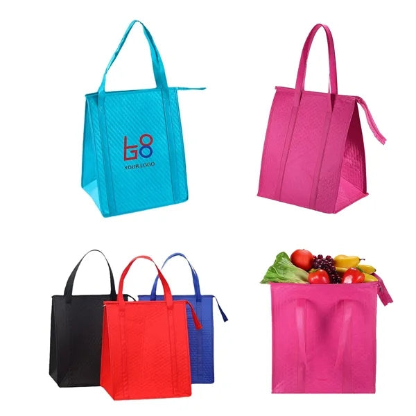 Zipper Insulated Lunch Tote Bag