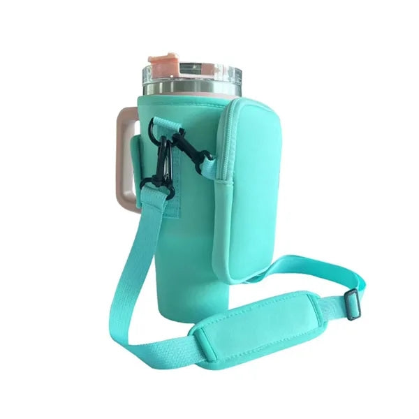Water Bottle Carrier Bag with Phone Pocket for 40 oz Tumbler