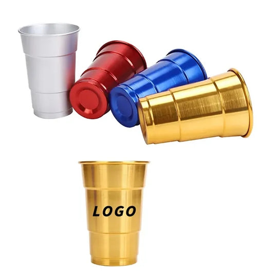 16 Oz. Custom Logo Aluminum Party Beer Cup