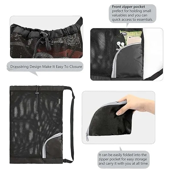 Mesh Drawstring Backpack