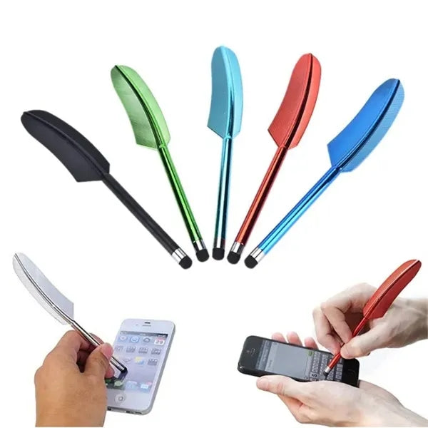 Feather Shaped Stylus Ballpoint Pen