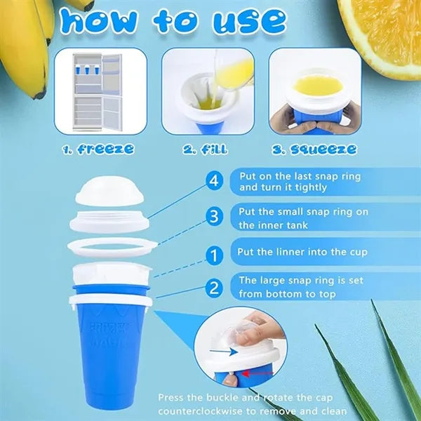 Slushy Maker Quick Frozen Magic Layers Slushie Cup