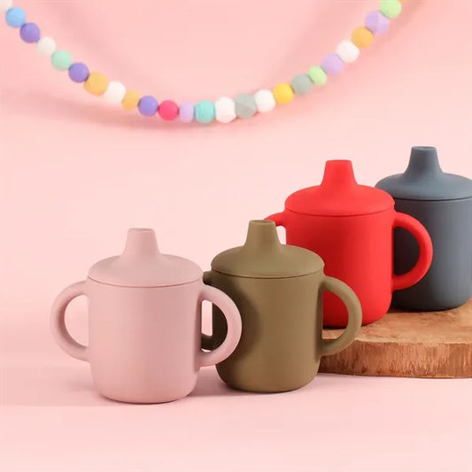 Food Grade BPA Free Silicone Baby Sipp Cup 4.5 oz
