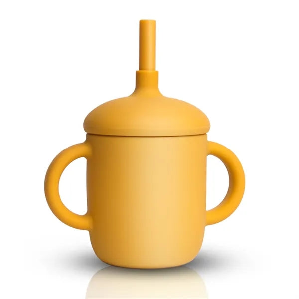 Food Grade BPA Free Silicone Baby Sipp Cup with Straw