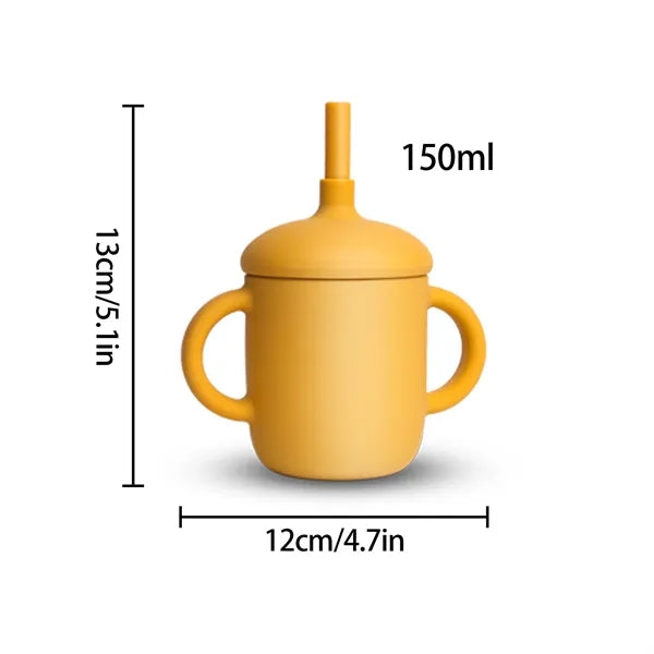 Food Grade BPA Free Silicone Baby Sipp Cup with Straw