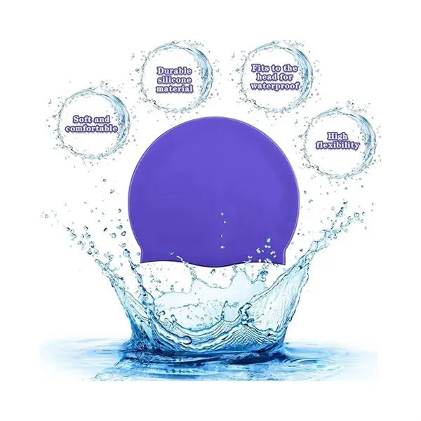 Non-slip silicone swim cap waterproof