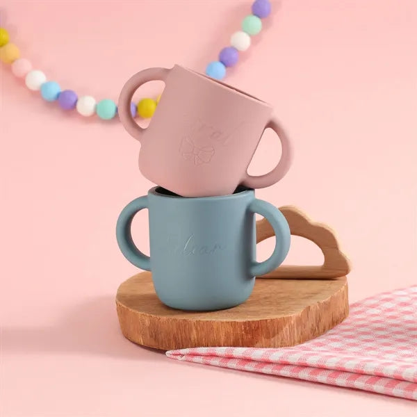 Food Grade BPA Free Silicone Baby Sipp Cup with Straw