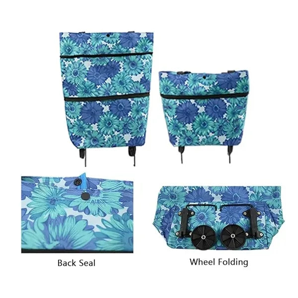 Folding Shopping Trolly Bag Grocery Cart