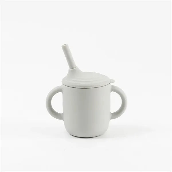 Food Grade BPA Free Silicone Baby Sipp Cup with Straw