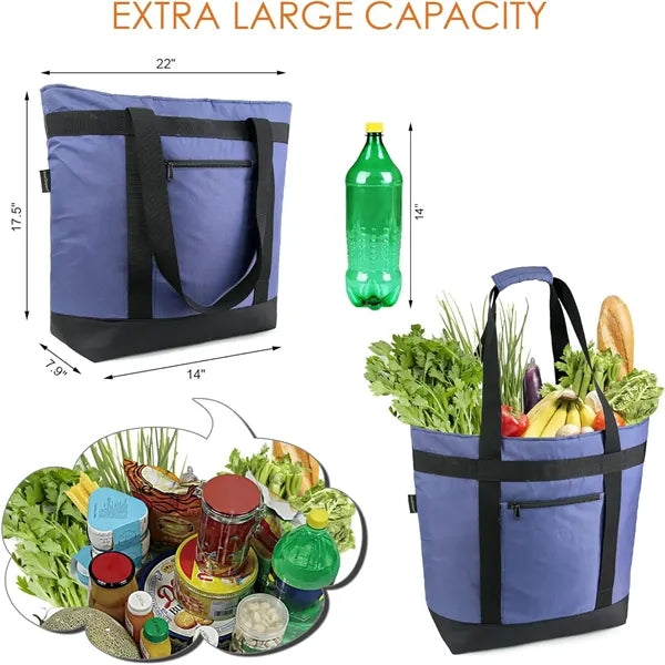 Large Insulated Grocery Cooler Bag
