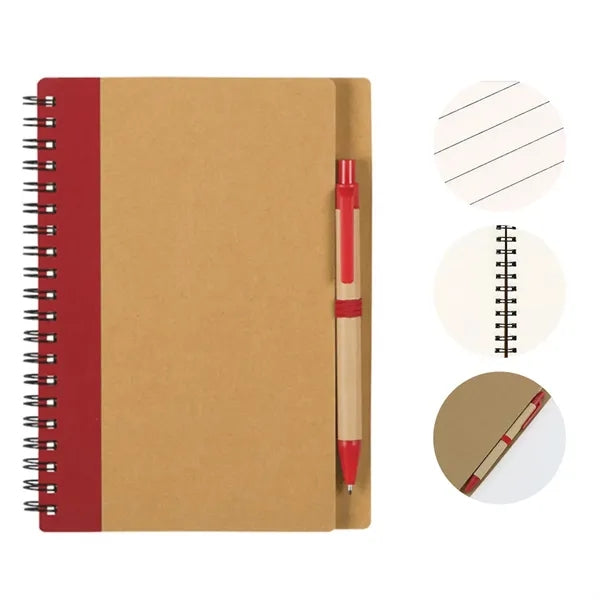 Spiral Coil Note Notebook With Pen