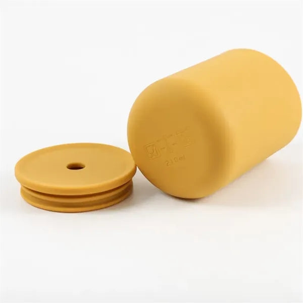 Silicone Baby Sippy Cup with No-Pull-Out Straw