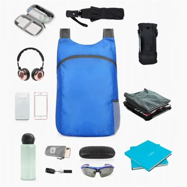 Foldable Backpack w/ Pouch