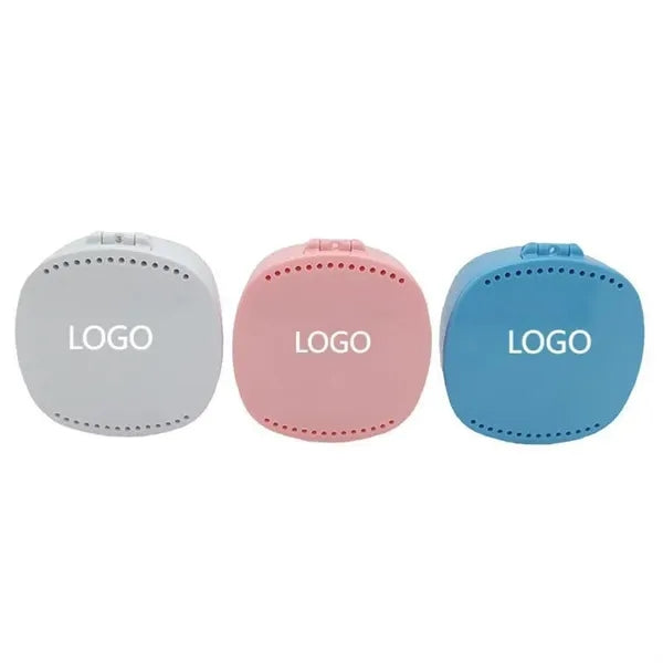 Dental Retainer Case with Mirror Compact & Hygienic Storage