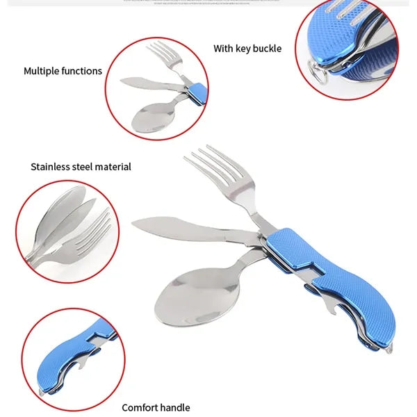 Camping Silverware Set 4-In-1