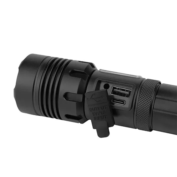 1200LM Metal Flashlight with 2000mAh Rechargeable Battery