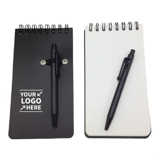 A6 Mini Pocket Spiral Bound Jotter Notebook W/ Pen