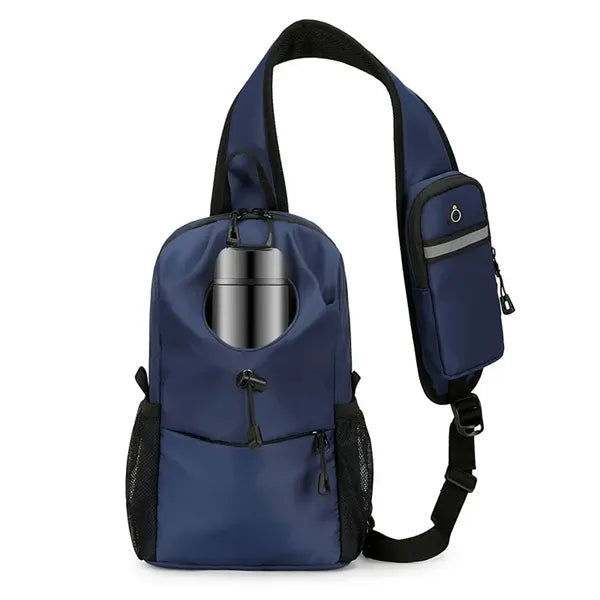 Black Sling Crossbody Bag for Men Women