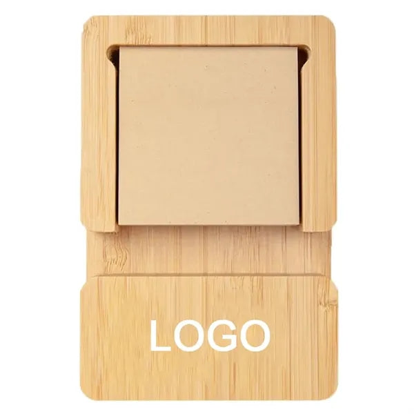 Bamboo Multi-Port Hub with Phone Holder & Sticky Notepad
