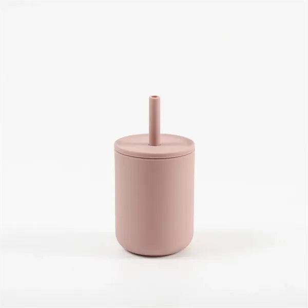 Silicone Baby Sippy Cup with No-Pull-Out Straw