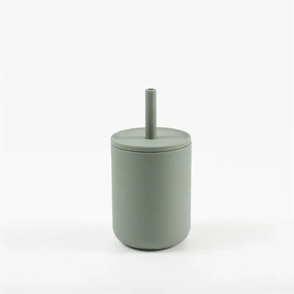 Silicone Baby Sippy Cup with No-Pull-Out Straw