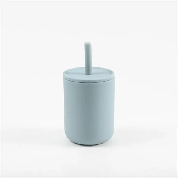 Silicone Baby Sippy Cup with No-Pull-Out Straw