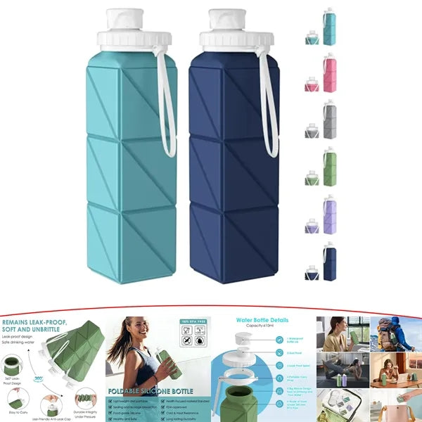Foldable Water Bottles 610ml for Travel Gym