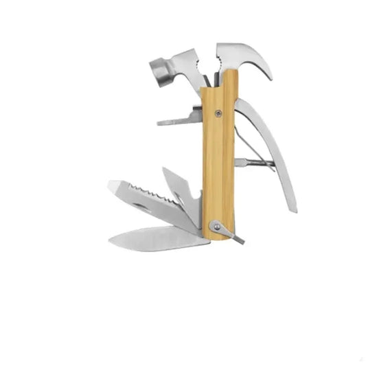 12-in-1 Outdoor Mini Multitool Stainless Steel Wood Hammer
