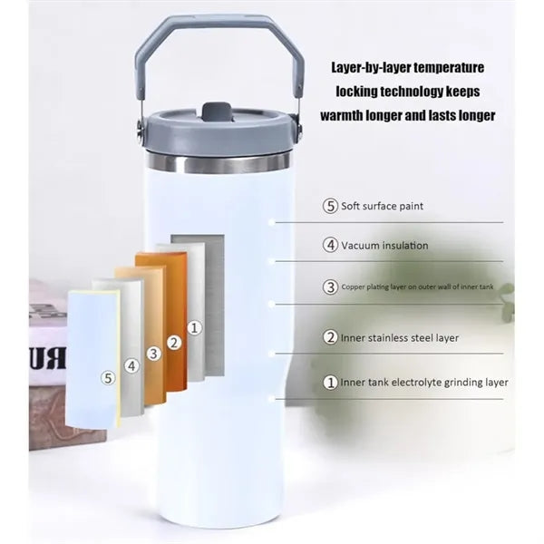 30oz. Tumbler with Straw