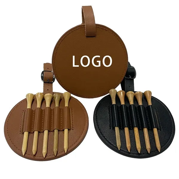 PU Leather Golf Ball Stud Storage Bag