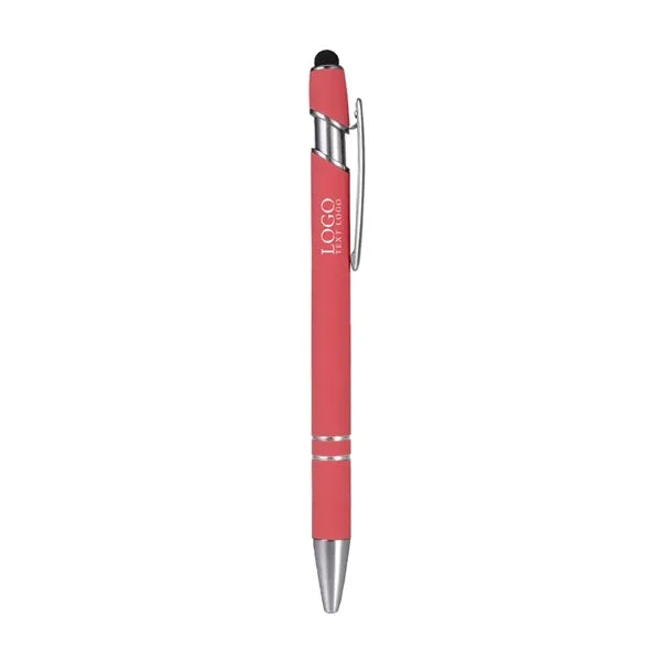 Rubber Coated Stylus Ballpoint Pen