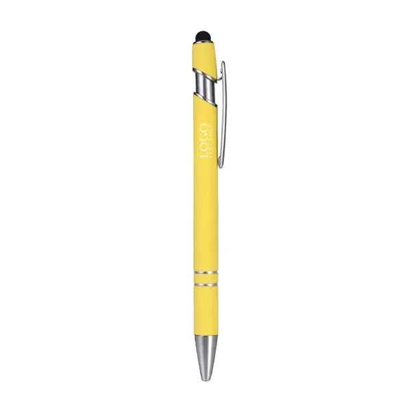 Rubber Coated Stylus Ballpoint Pen