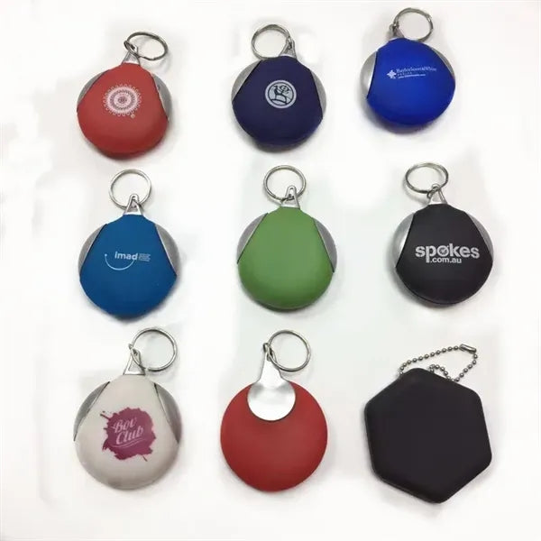 Rubber Key Chain with Microfiber Cleaning Cloth