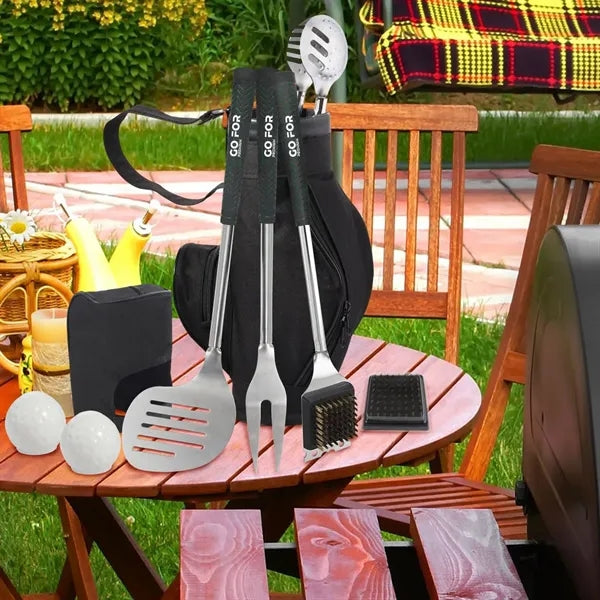 8PCS Golf-Club Style BBQ Tools Set