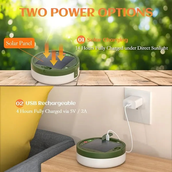 USB & Solar Rechargeable Camping String Light