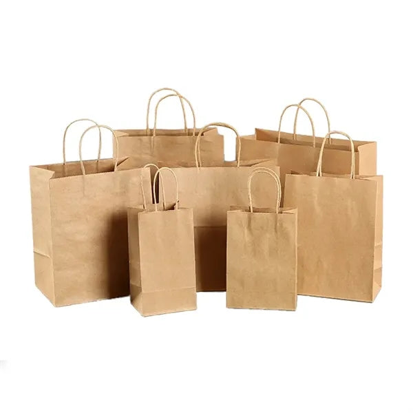 Kraft paper bags with handles