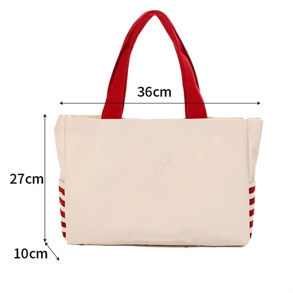 Heavy Duty Large Canvas Tote Bag with Pocket