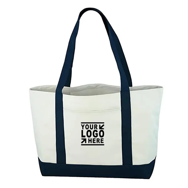 Daily Essentials Stylish Canvas Tote Bag with Pocket